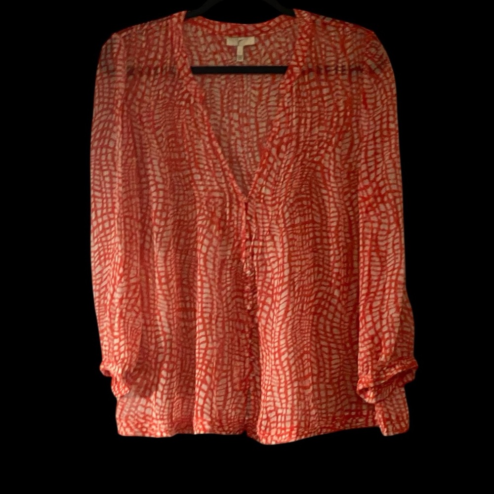 Joie 💋 Sheer Silk Blouse Large NWOT